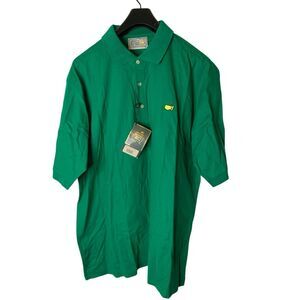 Masters Tech Augusta National Golf 100% cotton polo green men's size XL NEW